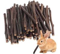 KIRZAX 150g Palo de Manzano Natural,Juguetes para Masticar para Conejos Hámsters,Palo de Dentición,para Conejo Hamster cobaya Chinchilla