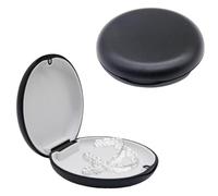 KIRZAX 2 Piezas Caja Ferula Dental,Caja de Almacenamiento para Dentaduras Postizas, Caja Ortodoncia, caja de Retenedor,Porta Apparecchio Denti,Dentale Contenitore Per Protesi Dentarie,Negro