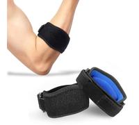 KIRZAX 2PCS Cinta de Codo Tenista, Codera Epicondilitis Golf,Coderas Epicondilitis con Almohadilla EVA, Coderas de Golfista Ajustable y Antideslizante,Codera Epicondilitis Hombre y Mujer(Negro Azul)