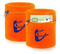 KIRZAX 2PCS Wristbands con Bolsillo,Pulseras Deportivas con Cremallera,Muñequeras Unisex,Sudar Muñequera Cartera,Monedero de Muñeca Deportivo