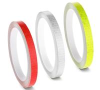 KIRZAX 3 Piezas Cinta Reflectante Adhesiva,8 m Cinta Adhesiva de Neón,Res Istente Al Aguapegatinas Reflectantes,Cinta de Advertencia,para Automóviles, Motocicletas, Bicicletas (3 Colores)