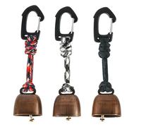 KIRZAX 3pcs Campanas Resistentes a Osos,Campanas Resistentes a Osos Senderismo,Vintage Mini Campanas Perdidas,Campanas Ruidosas Resistentes a Osos,Silbato de Seguridad para Camping,Color Aleatorio