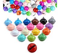 KIRZAX 50 Piezas Cascabeles Manualidades de Color,22mm Pequeñas Cascabeles, Campanas de Metal,para Manualidades de Bricolaje Decoraciones Creativas Cumpleaños Navidad Bisutería(Estilo 1)