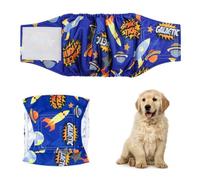 KIRZAX Banda abdominal lavable para perros, pañal reutilizable absorbente con cierre ajustable para perros machos