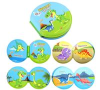 KIRZAX Libro ilustrado impermeable Montessori, libro de baño mágico, libro de baño del mundo de los dinosaurios,juguetes de baño, juegos educativos, adecuado para bebés y niños pequeños