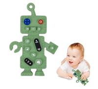 KIRZAX Mordedor Robot de Silicona, Juguete Realista para Bebés Niños Niñas, Silicona Alimentaria, Juguete Autismo para Niños Autistas, Perfecto para Dentición & Niños Mordedores