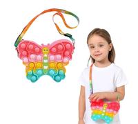 KIRZAX Pop Bolso It, 2 en 1 Bolso Fidget Toy,Push Pop Bubble Bolso de Juguetes Sensoriales con Bandolera de Longitud Ajustable para Niños - Bolsos de Moda Regalos de Cumpleaños