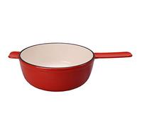 Kisag Cacerola para fondue (hierro fundido, 20 cm, 2 L), color rojo