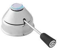 Kisag - Quemador de gas de seguridad 8431 - 1,1 kW - Potente quemador de fondue de acero inoxidable negro