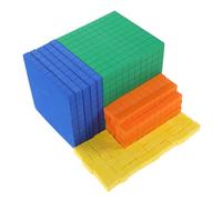 Kisangel 1 Juego Cubo de matemáticas de educación temprana pequeños temprano Cubitos Juguete Bloques Largo Bloque de números imprescindibles en el Aula Base Decimal contando Cubos Eva