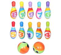 Kisangel 1 Juego de Bolos para niños pequeños, Bolas de Bolos de PU de Colores con Bolas para Actividades físicas al Aire Libre, Juguetes para desarrollar Habilidades.