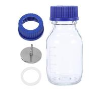 Kisangel 1 juego de frascos para reactivos - Frasco redondo graduado de vidrio de borosilicato de 250 ml (8,5 oz) - GL45 Contenedor de reactivos con tapa de rosca para experimentos de laboratorio