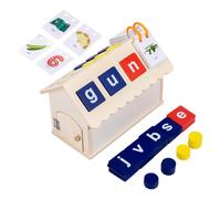 Kisangel 1 Juego Juguete De Madera con Letras a Juego Muñecos Juguetes De Madera Juguete De Combinación De Palabras En Inglés Juego De Ortografía del Alfabeto Juegos De Ortografía