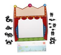 Kisangel 1 Juego Material didáctico para títeres de Sombras títere de Sombra Marionetas de Sombras para Modelo de marioneta de Mano Juego de títeres Teatro de Marionetas Papel Black