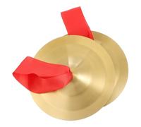 Kisangel 1 Par de Platillos de Mano de Aleación de 19 Cm, Instrumento de Percusión Manual para Adultos, Platillos de Dedo para Educación Musical y Actuaciones Escolares