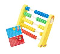 Kisangel 1 Pieza 5 Estante de computadora de Jirafa Herramienta de cálculo Suministros preescolares ábaco de Madera Colorido Juguete de numeración Bambú
