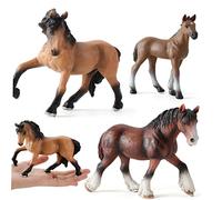 Kisangel 1 Pieza Juguete Modelo de Potro Juguetes Adorno Mini Chicas Animales Caballo de Juguete para Figura de Caballos Modelo de Caballos Estatua de Caballo Marrón