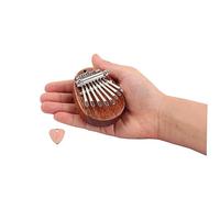 Kisangel 1 Pieza Mini Kalimba de Teclas Portátil Piano de Pulgar Creativo con Pua Instrumento Musical Principiantes Color Marrón