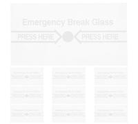 Kisangel 10 cubiertas para interruptores de alarma contra incendios - Reemplazo de vidrio de emergencia rectangular de 3 x 1,5 pulgadas - Panel de vidrio de alarma manual transparente con marcas para