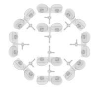 Kisangel 10 Juegos Clips de Ventosa para Divisor de Acuario, Abrazaderas Acrílicas Transparentes Tornillo de 10 Mm para Tableros de 1-9 Mm, Soporte Seguro para Aislamiento de Peces y