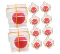 Kisangel 10 Juegos De Bolas De Plástico Transparente para Penetrar Accesorios para Principiantes Y Profesionales - Suministros para Presentaciones En Escenarios Y Fiestas