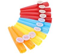 Kisangel 10 Kazoos de Plástico Colores Surtidos, Instrumento Musical Portátil de Acompañamiento, Juego Educativo Infantil, Set de 10 Unidades para Principiantes y Color Color Aleatorio
