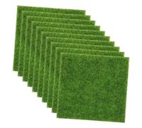 Kisangel 10 Piezas Decoración simulada del Musgo Perros Musgo Falso Parche césped Artificial Estera de Hierba de simulación césped Decorativo de polivinilo Green