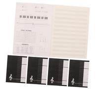 Kisangel 10 Piezas libro de duelas Cuaderno de papel manuscrito cuaderno de papel musical cuaderno de piano Cuaderno manuscrito musical Khaki