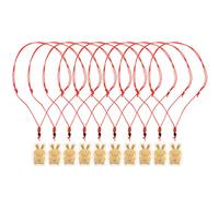 Kisangel 10 Piezas Llavero Colgante Llaveros Mujer Collar De Encanto Del Conejo Del Zodiaco Colgante Diy Clave Chian De De La Suerte Papel De Aluminio Hoja De Oro Porcelana Perder