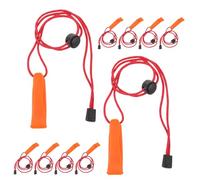 Kisangel 10 Piezas Silbatos de Emergencia para Supervivencia Silbato Doble Tubo Ruidoso con Cordón Portátil para Camping Senderismo Kayak y Actividades al Aire Seguridad para Adultos