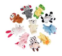 Kisangel 10 Piezas Títeres de Dedos de Madera Forma de Animales Juguetes Educativos para Niñas Fomentan Creatividad Coordinación y Comunicación Edad Temprana