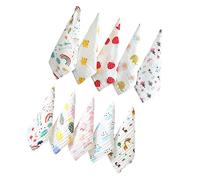 Kisangel 10 Uds Toallita Para Bebé Toalla Para La Cara Toallitas Absorbentes Para Bebé Toallitas De Algodón De Muselina Natural Almohadas De Nube Paños Para Eructar Y Escupir Toallas