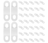Kisangel 100 clips organizadores de cables, 1.2 x 0.4 x 0.3 pulgadas, sujetadores de cables para escritorio, TV, USB, gestión de de alimentación en el hogar, automóvil, oficina debajo del