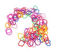 Kisangel 100 Piezas Juguete de Forma geométrica para Anillo Cadenas Vibrantes Enlaces matemáticos Cadena de bebé Formas geométricas de plástico uniendo Cadenas el plastico