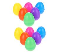 Kisangel 12 Piezas Huevos de Pascua Vacíos de Plástico Decorativos y Rellenables para Fiesta Infantil y Decoración Hogar Accesorios para Pascua