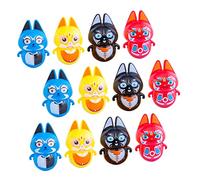 Kisangel 12 Piezas Juguetes Cognitivos para Diseño de Gatos de Ópera de Pekín Seguro y Resistente Decorativos y Educativos Estilo Aleatorio para Desarrollo Manual y Cultura Tradicional