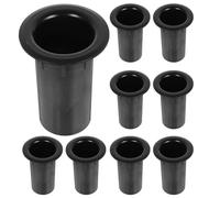 Kisangel 12 Piezas Tubo de Puerto Bass Reflex de Plástico Negro | Repuesto Compatible, Acabado Pulido y Color Resistente, para Caja Acústica y Orificio de Bafle