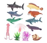 Kisangel 12Piezas Animales Oceánicos De Educativas Simulación para Decoración y Aprendizaje sobre Animales
