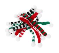 Kisangel 12piezas Mini Bufanda Adornada De Punto Navideña Decoración para Casa De Muñecas Manualidades DIY Accesorios para Árbol De Navidad Obsequio De Fiesta De Navidad