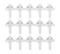 Kisangel 15 broches de solapa con cruz cristiana: broches religiosos para capellanes, de corbata con cruz para iglesia, funeral, comunión, bautismo, para hombres y mujeres, color plata.
