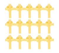 Kisangel 15 broches de solapa con cruz cristiana: broches religiosos para capellanes, de corbata con cruz para iglesia, funeral, comunión, bautismo, para hombres y mujeres, dorados.