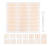 Kisangel 15 láminas de cinta invisible para levantar párpados: tira de fibra adhesiva para párpados con efecto encaje - Adhesivos suaves para asimétricos, aspecto natural.
