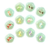 Kisangel 15 Piezas Adorno De Cazón De Pescado Simulado Decoración Objeto Bol Condujo Mini Acuario Beto Tanque Muñeca Pecera Bochas Falso Figura De Peces Adorno De Peces Resina