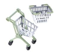 Kisangel 1juego Cestas De Compra Miniatura Para Casa De Muñecas De Accesorios De Almacenamiento Plástico Para Simulaciones De Supermercado Fomenta La Imaginación y Habilidades Sociales