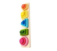 Kisangel 1Juego Clasificador de y Apilador Juguete Interactivo de Bloques Geométricos para Aprendizaje Educativo para Desarrollo de Habilidades Bebés