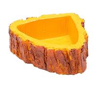 Kisangel 1pieza Tazón De Comida para Reptiles De Plato De Alimentación para Lagartos y Tortugas Decoración Natural y Práctica para Mascotas Contenedor De Alimentos y Agua para Reptiles