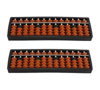 Kisangel 2 ábacos Chinos: ábaco Infantil de 13 columnas - Juguete de plástico para Aprender aritmética y Contar - Herramienta Naranja para el Aprendizaje de matemáticas en la educación Infantil.