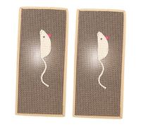 Kisangel 2 Almohadillas Rascadoras De Papel Corrugado Tabla Rascadora para Gatos Decoración para Habitación