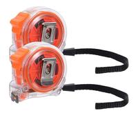 Kisangel 2 Cintas Métricas Retráctiles Transparentes de 5 M y 19 MM Cuerpo de Acero Resistente Escala Métrica y en Pulgadas Compactas y Multiusos para Costura Manualidades Oficina y