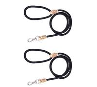 Kisangel 2 Correas para Mascotas De 1 25 M para Adiestramiento Canino con Hebilla De Metal Reforzada con Cuero para Senderismo Y Paseos.
